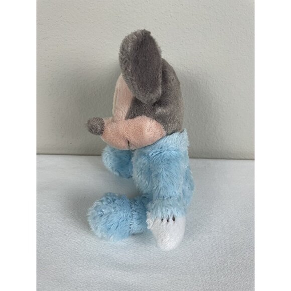 Disney Parks Baby Blue Mickey Mouse 9 in Rattle Plush Stuffed Lovie Long Pile - Picture 4 of 9